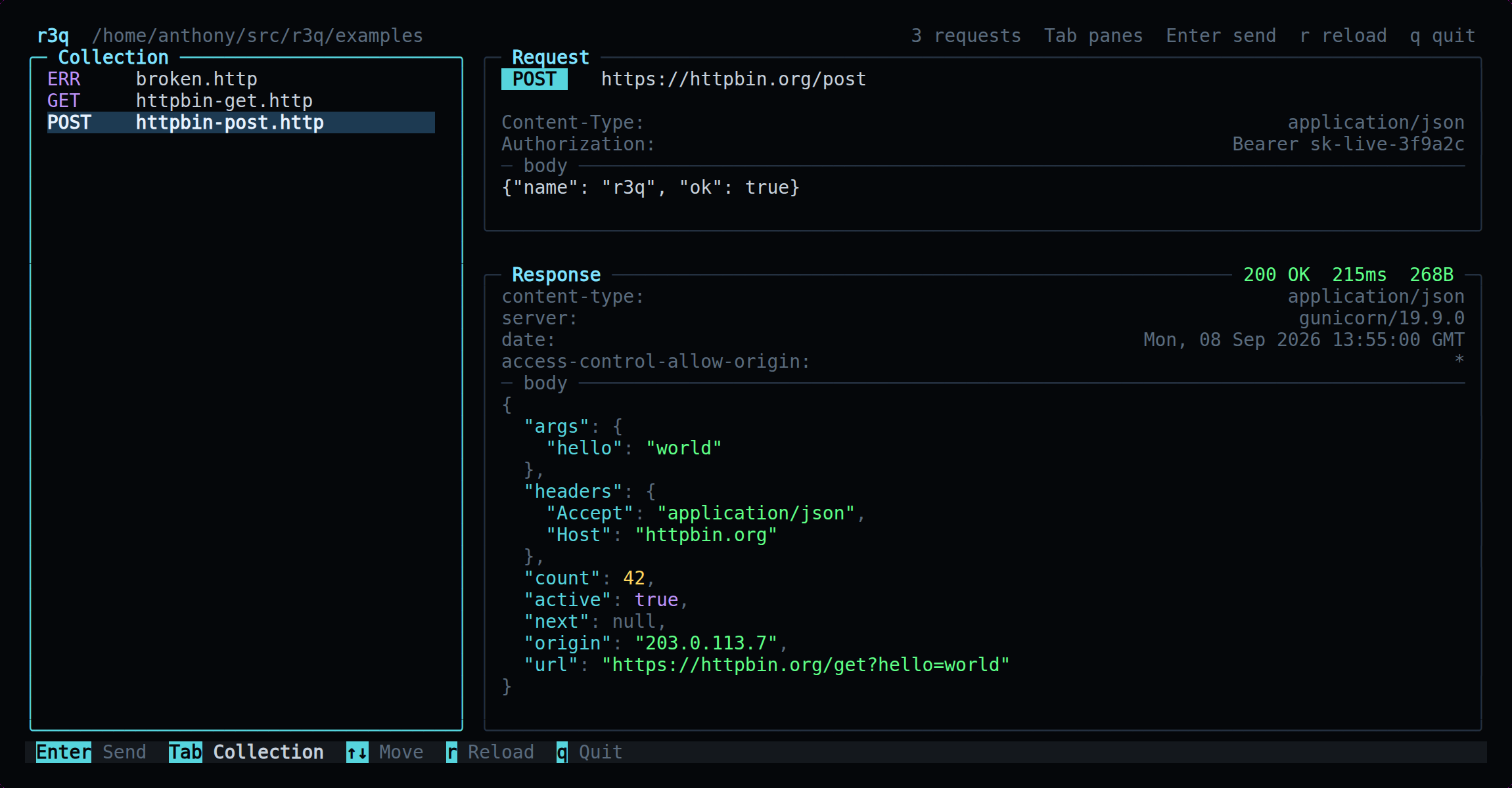 r3q — A REST client for your terminal